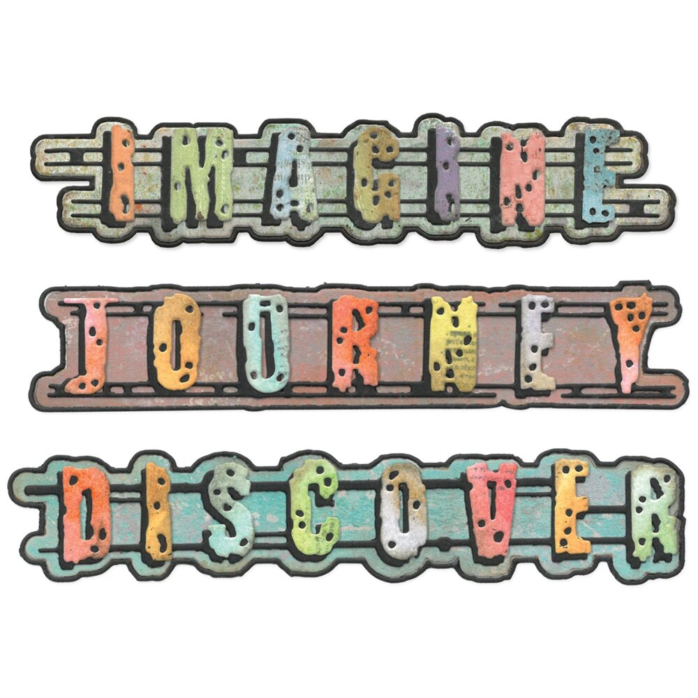 Sizzix Thinlits Die by Seth Apter Word Wafers #1 (28pcs) (666905)