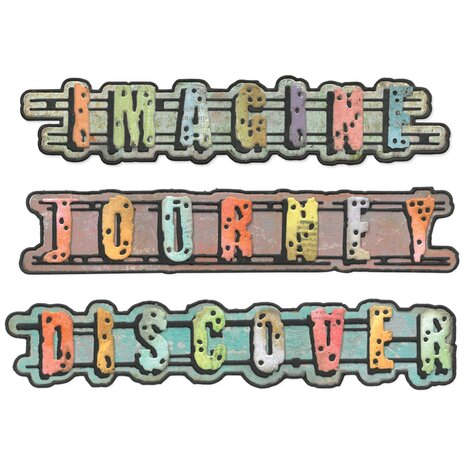 Sizzix Thinlits Die by Seth Apter Word Wafers #1 (28pcs) (666905)