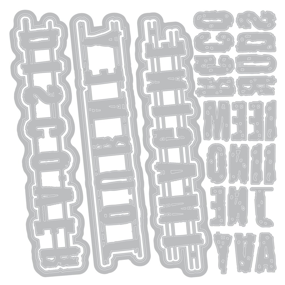 Sizzix Thinlits Die by Seth Apter Word Wafers #1 (28pcs) (666905)