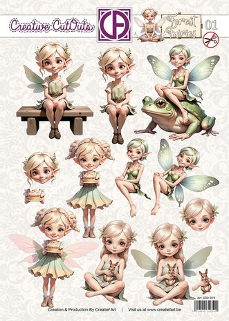 Creatief Art Forest Fairies 01 Creative CutOuts (CCO-019)