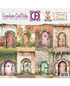 Creatief Art Forest Fairies 8x8 Inch Paper Pack Doors (CCOA-FAIRY-01)