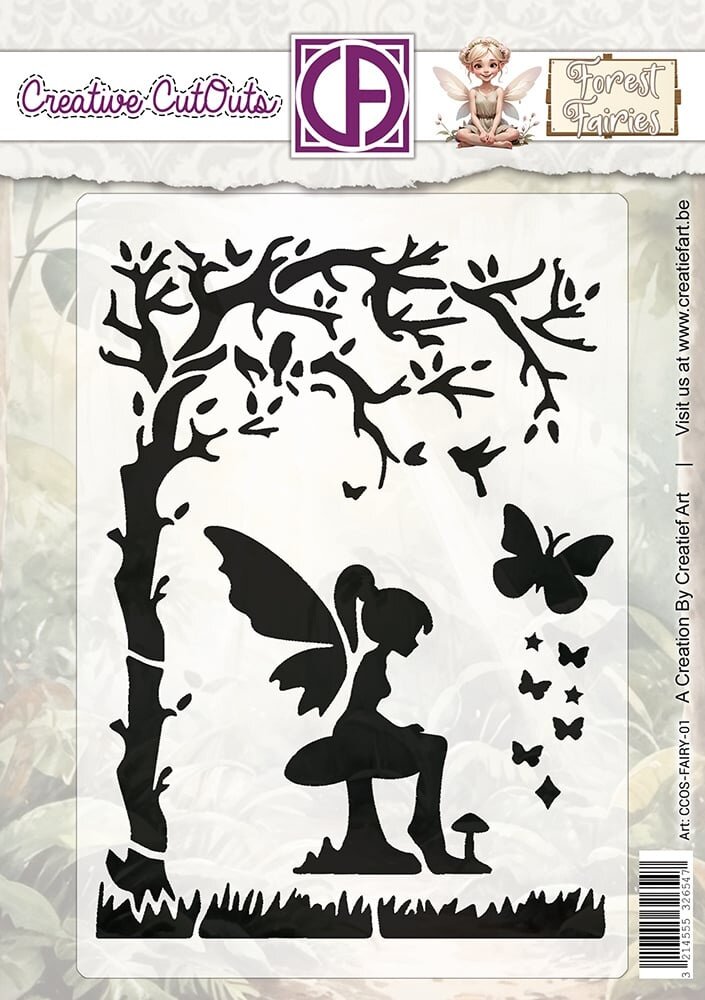 Creatief Art Forest Fairies Stencil Magical Forest (CCOS-FAIRY-01)