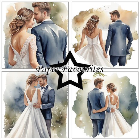 Paper Favourites Bride & Groom 6x6 Inch Paper Pad (PF541)