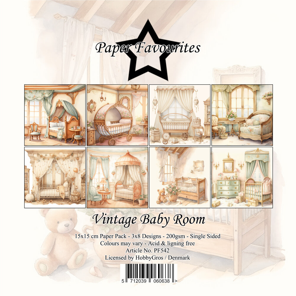 Paper Favourites Vintage Baby Room 6x6 Inch Paper Pad (PF542) Paper Favourites Vintage Baby Room 6x6 Inch Paper Pad (PF542)