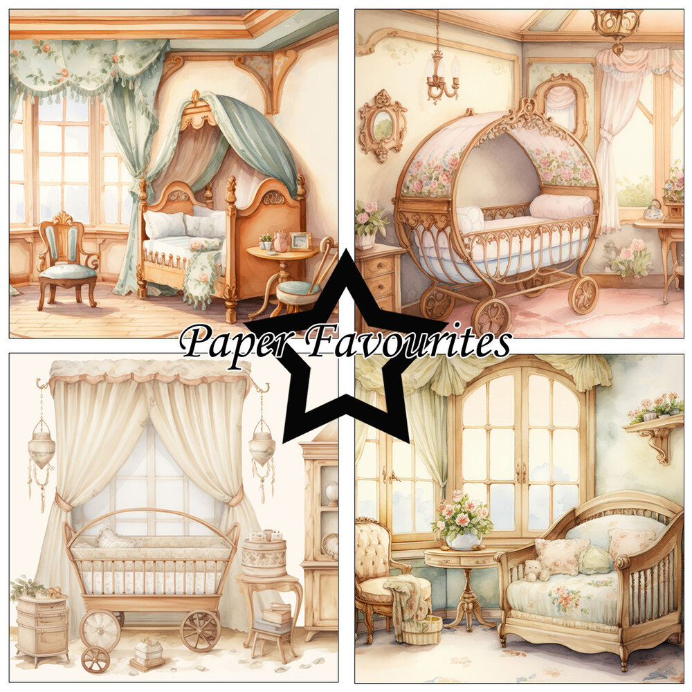Paper Favourites Vintage Baby Room 6x6 Inch Paper Pad (PF542) Paper Favourites Vintage Baby Room 6x6 Inch Paper Pad (PF542)