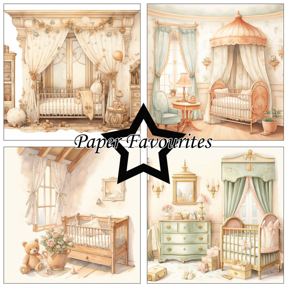 Paper Favourites Vintage Baby Room 6x6 Inch Paper Pad (PF542) Paper Favourites Vintage Baby Room 6x6 Inch Paper Pad (PF542)