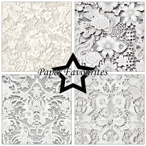 Paper Favourites Bridal Lace 12x12 Inch Paper Pad (PF740)