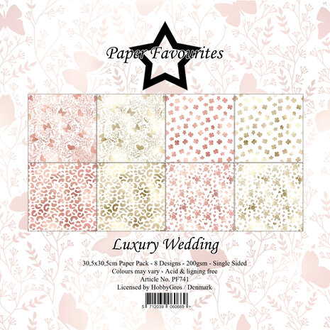 Paper Favourites Luxury Wedding 12x12 Inch Paper Pad (PF741) Paper Favourites Luxury Wedding 12x12 Inch Paper Pad (PF741)