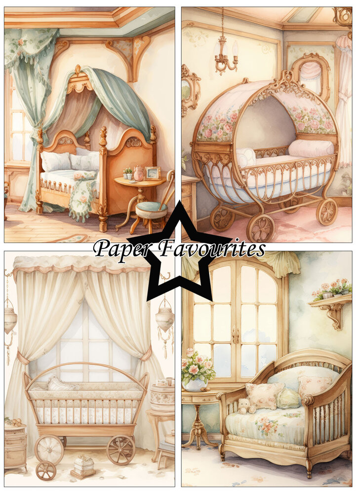 Paper Favourites Vintage Baby Room A6 Paper Pad (PFA583)