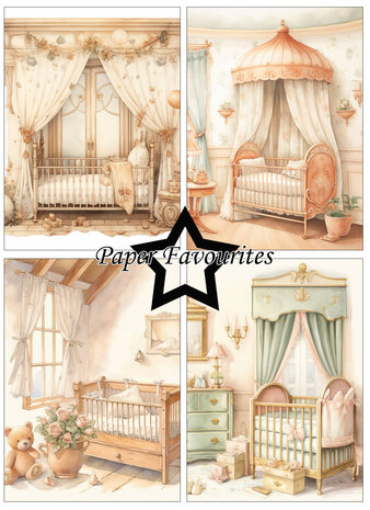 Paper Favourites Vintage Baby Room A6 Paper Pad (PFA583)