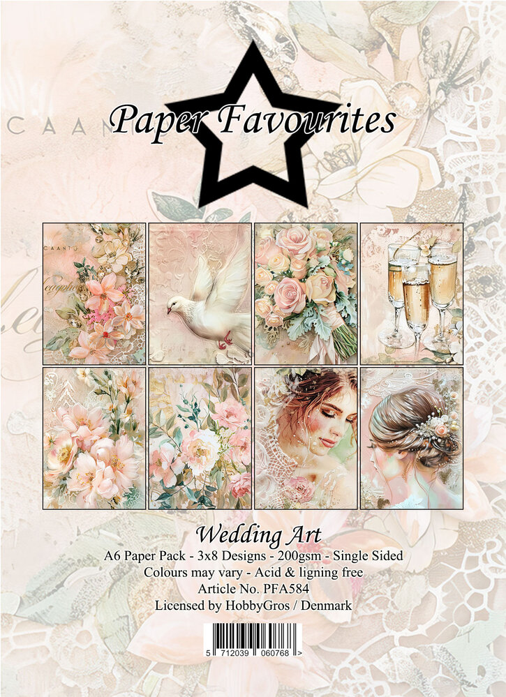 Paper Favourites Wedding Art A6 Paper Pad (PFA584)
