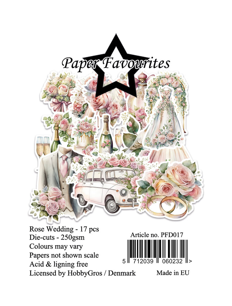 Paper Favourites Die-Cuts A7 Rose Wedding (17pcs) (PFD017)