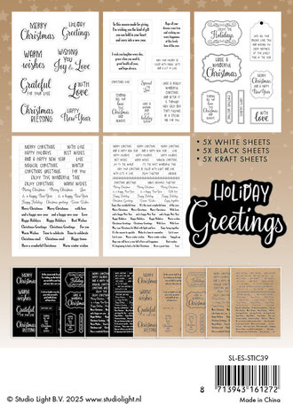 Studio Light English Christmas Texts Christmas Stickers (SL-ES-STIC39)