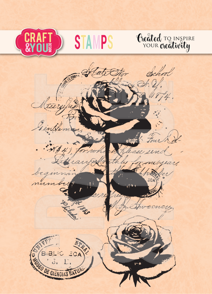 Craft & You Design Vintage Rose Stamps (CS052) Craft & You Design Vintage Rose Stamps (CS052)