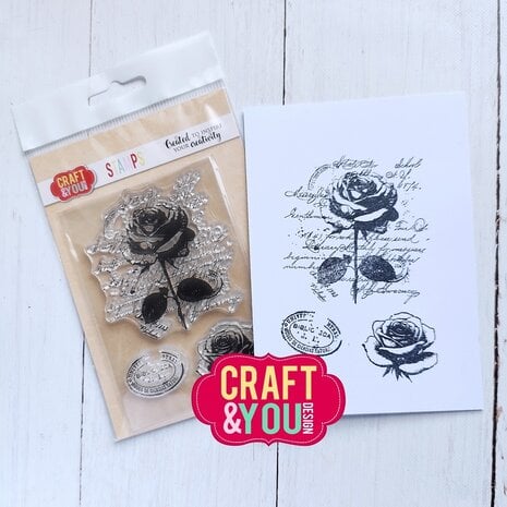 Craft & You Design Vintage Rose Stamps (CS052) Craft & You Design Vintage Rose Stamps (CS052)