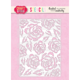 Craft & You Design Big Roses A6 Stencil (SC010)
