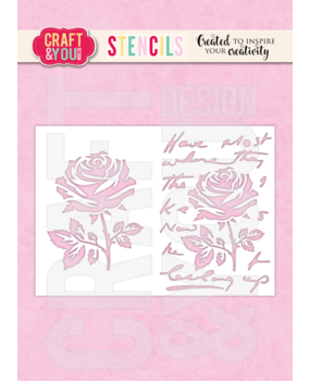 Craft & You Design Rose on the Letters A6 Stencil (SC011)