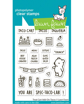 Lawn Fawn Treat Cart Add-On Tacos Clear Stamps (LF3777)