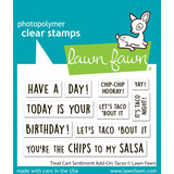 Lawn Fawn Treat Cart Sentiment Add-On Tacos Clear Stamps (LF3780)