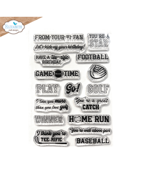 Elizabeth Craft Designs Good Times Stamps Sport Sentiments (CS412)