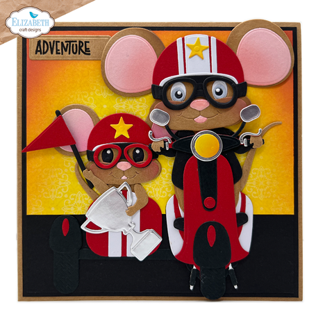 Elizabeth Craft Designs Good Times Die Scooter with Sidecar (2259)