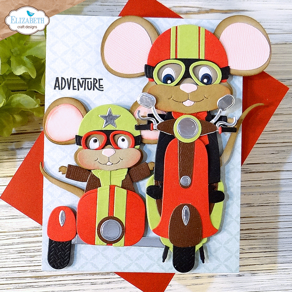 Elizabeth Craft Designs Good Times Die Scooter with Sidecar (2259)