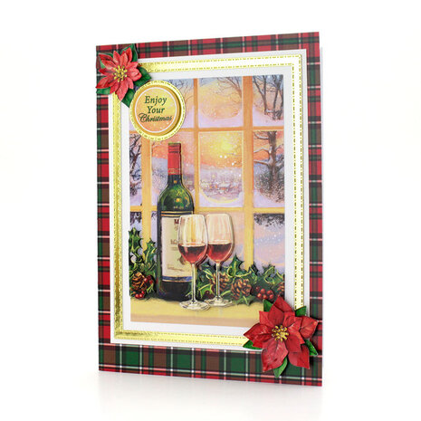 Katy Sue Designs Holly & Wine 3D Die-Cut Decoupage (3pcs) (11-DCD615)