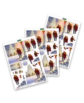 Katy Sue Designs A Christmas Walk 3D Die-Cut Decoupage (3pcs) (11-DCD616)