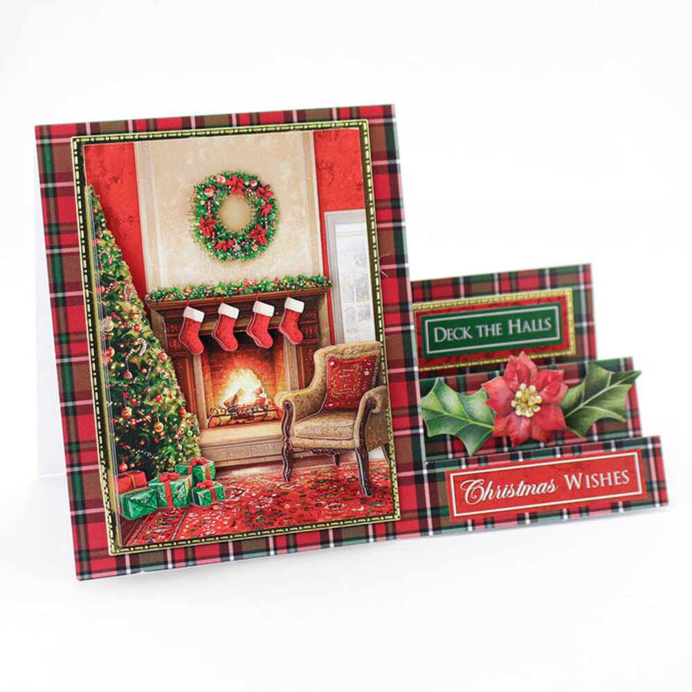 Katy Sue Designs Christmas Fireplace Scene 3D Die-Cut Decoupage (3pcs) (11-DCD728)