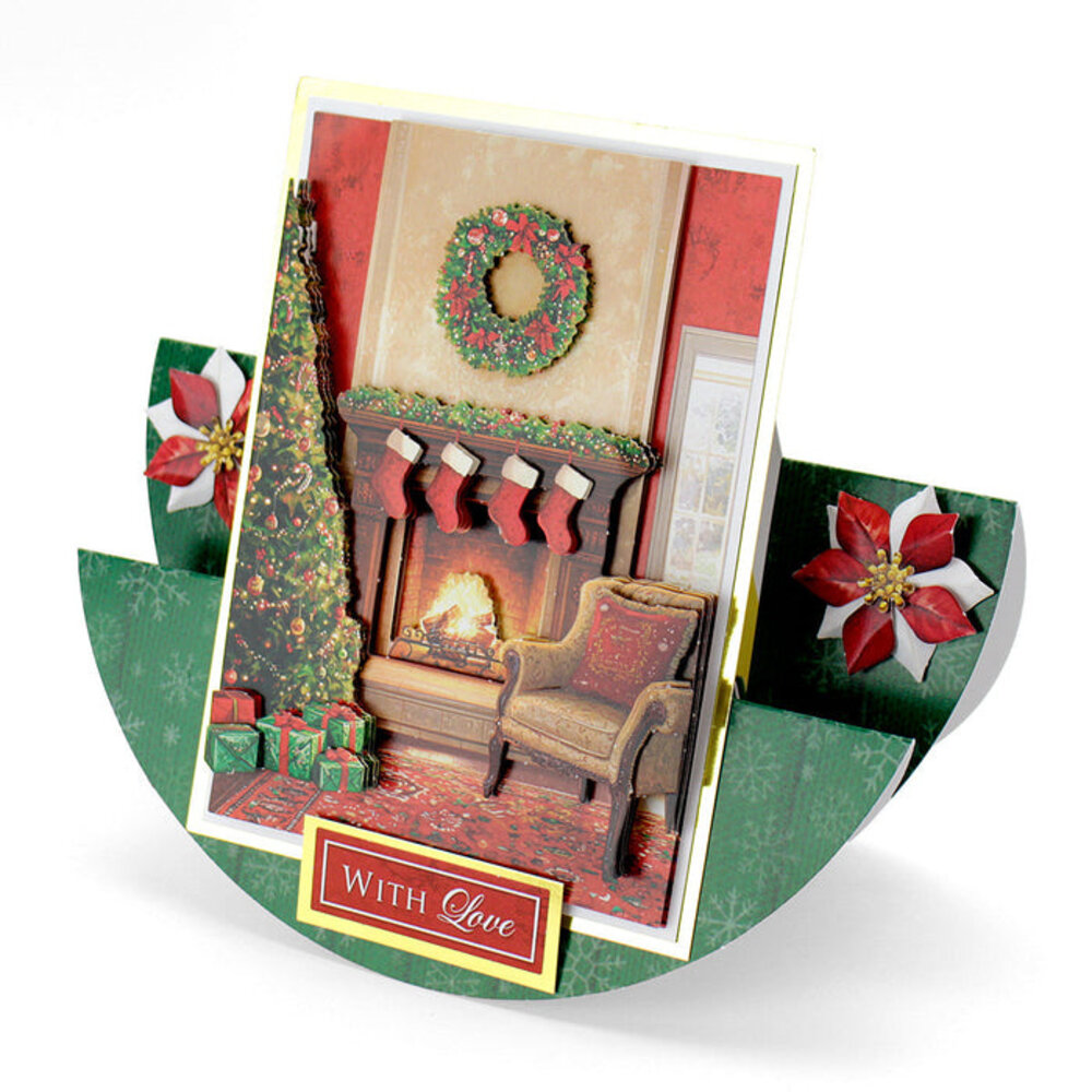 Katy Sue Designs Christmas Fireplace Scene 3D Die-Cut Decoupage (3pcs) (11-DCD728)
