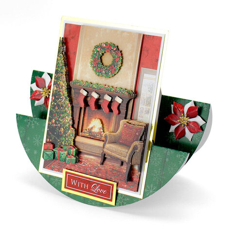 Katy Sue Designs Christmas Fireplace Scene 3D Die-Cut Decoupage (3pcs) (11-DCD728)