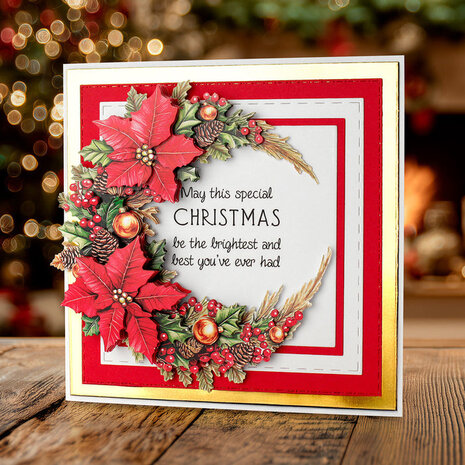 Katy Sue Designs Christmas Flowers 3D Die-Cut Decoupage (3pcs) (11-DCD731)