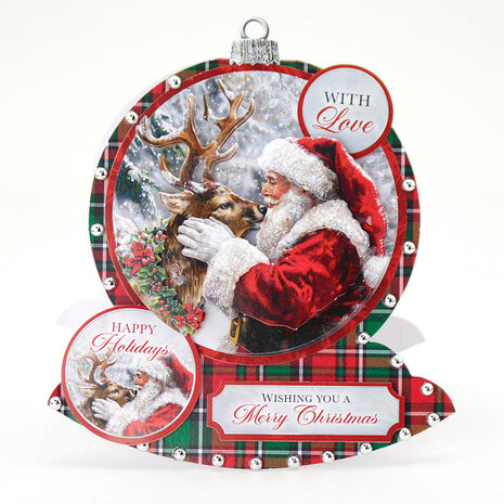 Katy Sue Designs Reindeer Kisses Bauble 3D Die-Cut Decoupage (3pcs) (11-DCD732)