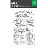 Hero Arts What's Brewing? Stamp & Cut Perk Up (DC315)