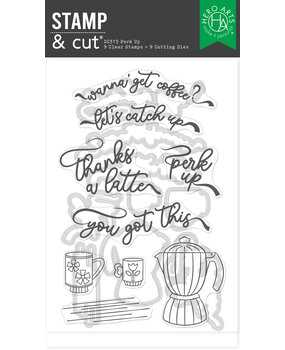 Hero Arts What's Brewing? Stamp & Cut Perk Up (DC315)