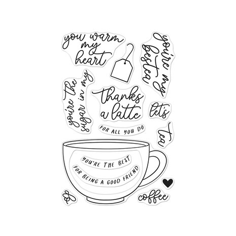 Hero Arts What's Brewing? Stamp & Cut Coffee or Tea (DC316) Hero Arts What's Brewing? Stamp & Cut Coffee or Tea (DC316)