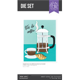 Hero Arts What's Brewing? Die Set Coffee and Croissant (DF249)
