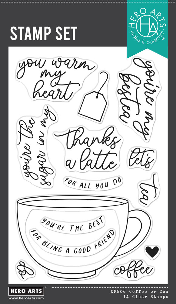 Hero Arts What's Brewing? Coffee or Tea Clear Stamps (CM806) Hero Arts What's Brewing? Coffee or Tea Clear Stamps (CM806)