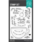 Hero Arts What's Brewing? Coffee or Tea Clear Stamps (CM806)