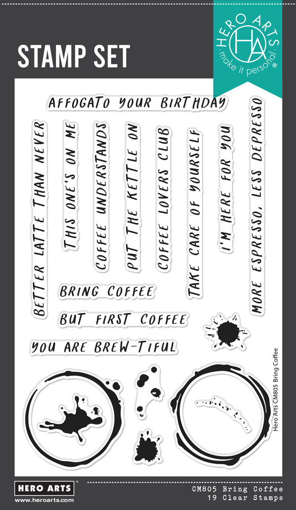 Hero Arts What's Brewing? Bring Coffee Clear Stamps (CM805) Hero Arts What's Brewing? Bring Coffee Clear Stamps (CM805)