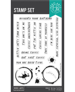 Hero Arts What's Brewing? Bring Coffee Clear Stamps (CM805) Hero Arts What's Brewing? Bring Coffee Clear Stamps (CM805)