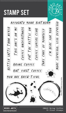 Hero Arts What's Brewing? Bring Coffee Clear Stamps (CM805) Hero Arts What's Brewing? Bring Coffee Clear Stamps (CM805)