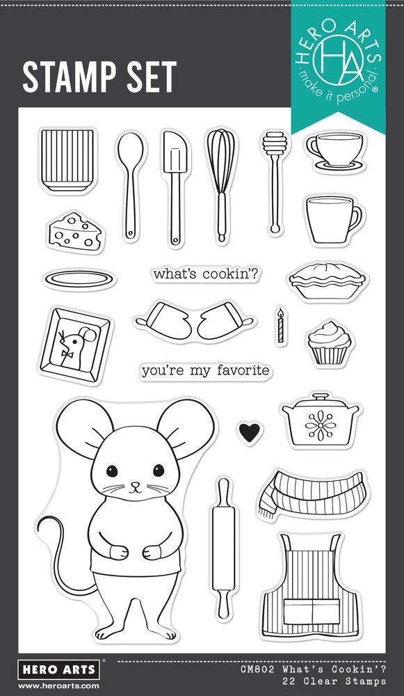 Hero Arts Retro Kitchen What's Cookin'? Clear Stamps (CM802) Hero Arts Retro Kitchen What's Cookin'? Clear Stamps (CM802)