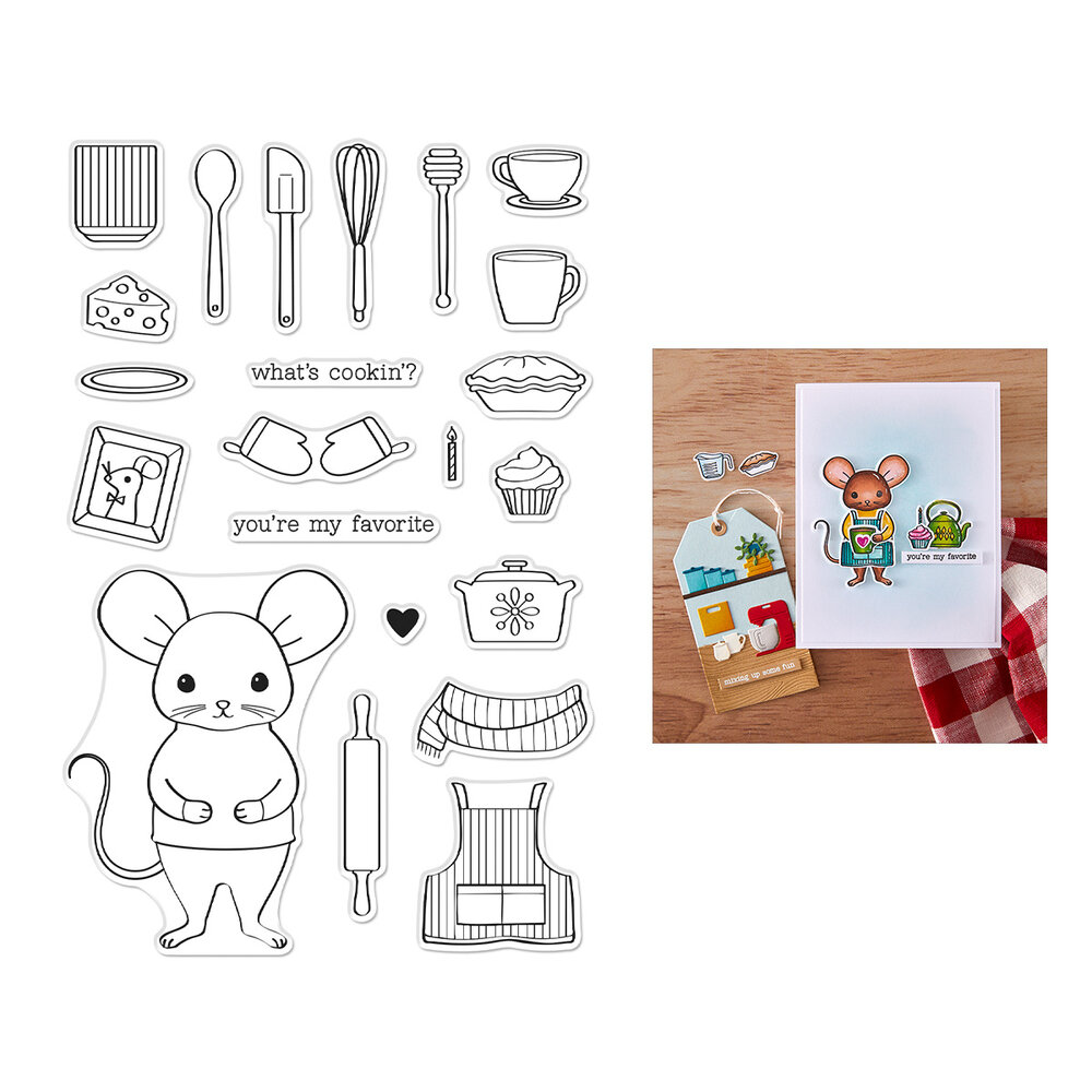 Hero Arts Retro Kitchen What's Cookin'? Clear Stamps (CM802) Hero Arts Retro Kitchen What's Cookin'? Clear Stamps (CM802)