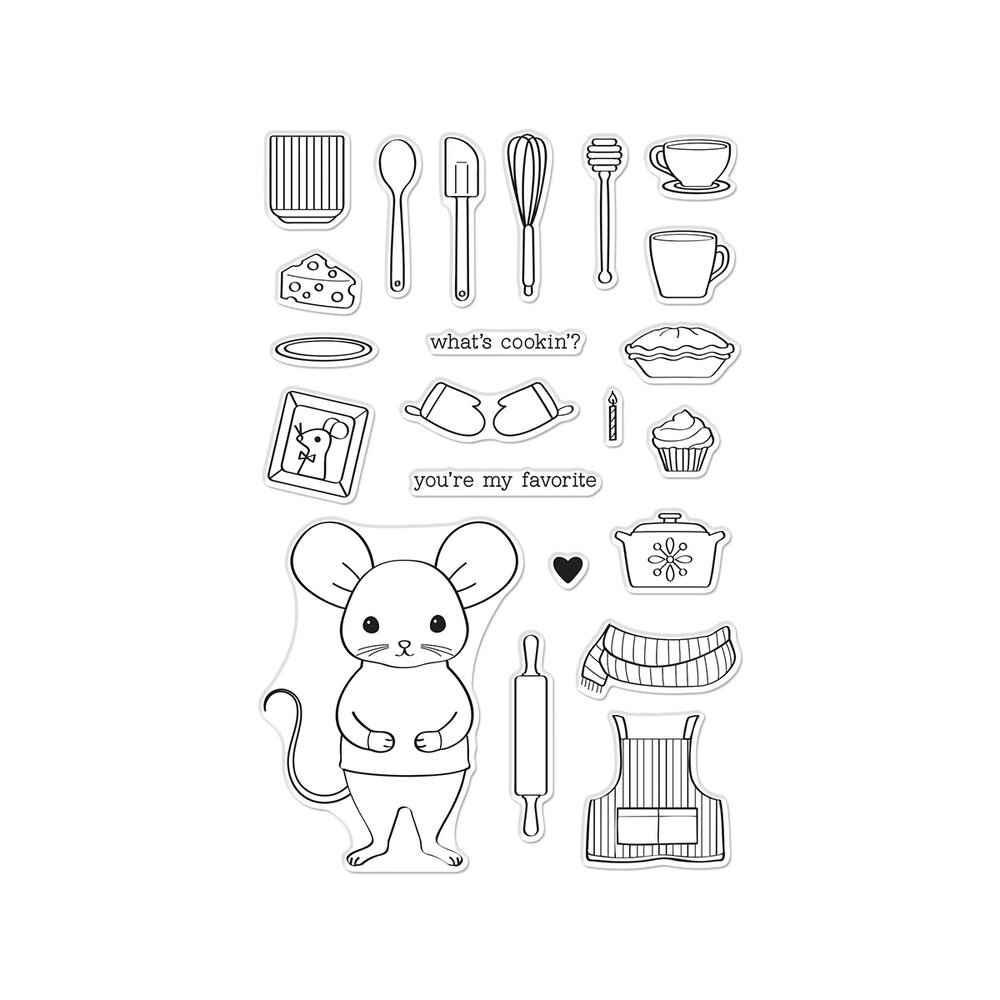 Hero Arts Retro Kitchen What's Cookin'? Clear Stamps (CM802) Hero Arts Retro Kitchen What's Cookin'? Clear Stamps (CM802)