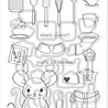 Hero Arts Retro Kitchen Stamp & Cut What's Cookin'? (DC313) Hero Arts Retro Kitchen Stamp & Cut What's Cookin'? (DC313)