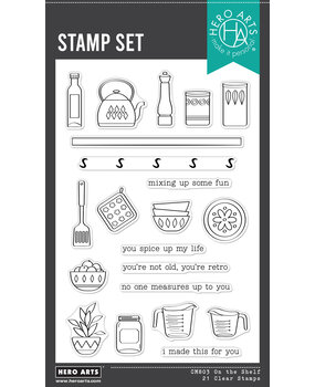 Hero Arts Retro Kitchen On the Shelf Clear Stamps (CM803) Hero Arts Retro Kitchen On the Shelf Clear Stamps (CM803)