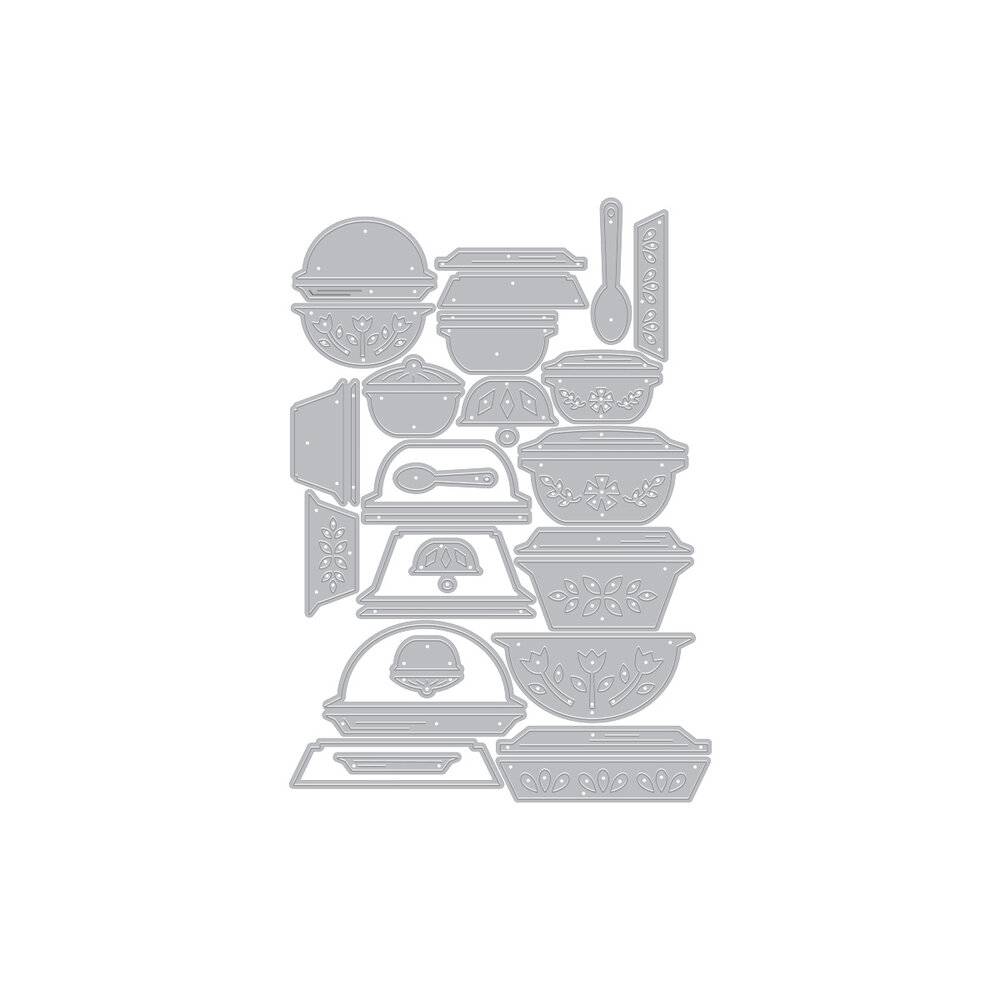 Hero Arts Retro Kitchen Die Set Classic Casserole (DF247) Hero Arts Retro Kitchen Die Set Classic Casserole (DF247)