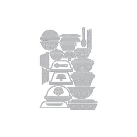 Hero Arts Retro Kitchen Die Set Classic Casserole (DF247) Hero Arts Retro Kitchen Die Set Classic Casserole (DF247)