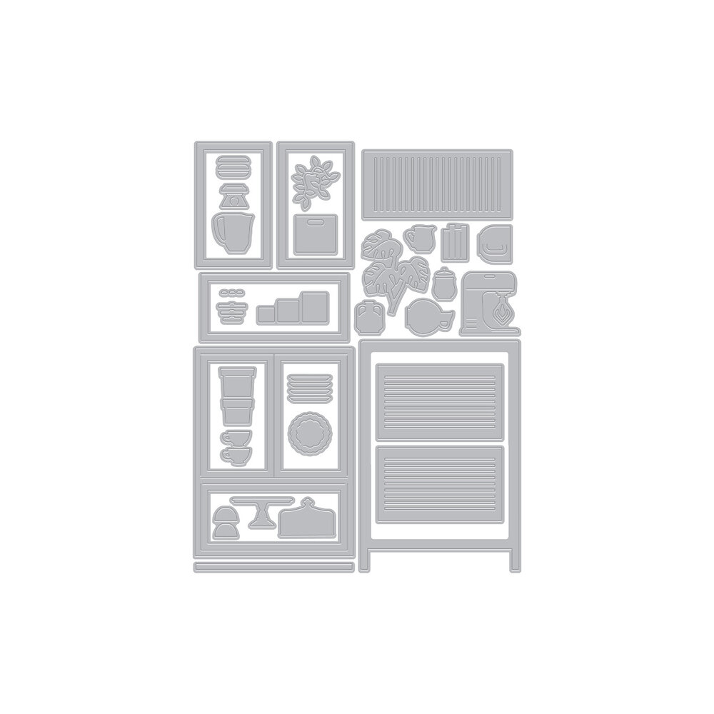 Hero Arts Retro Kitchen Die Set Classic Cabinet (DF246) Hero Arts Retro Kitchen Die Set Classic Cabinet (DF246)
